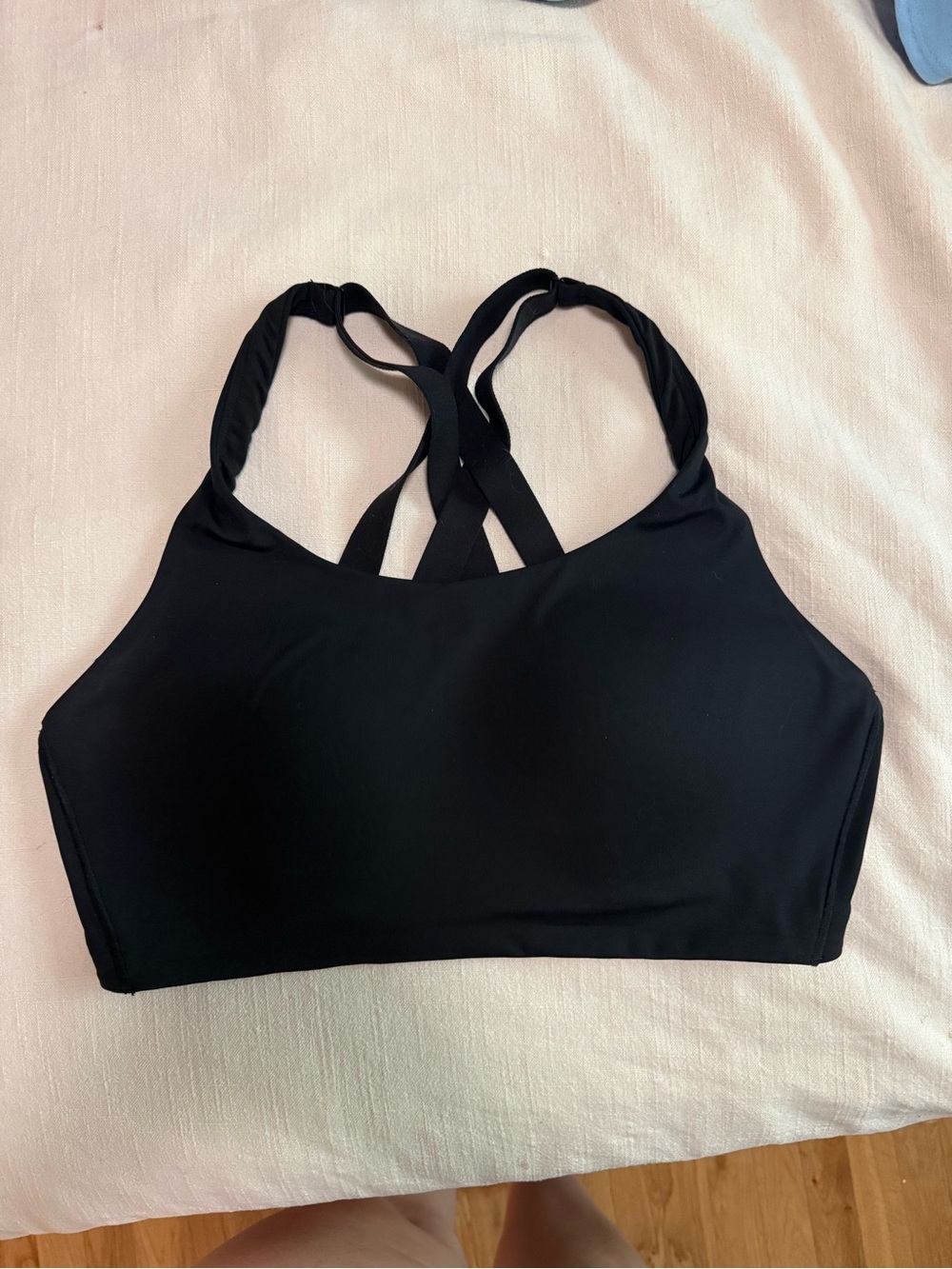 Lululemon Energy Bra *High Support Black Double Crossback Size 36 D